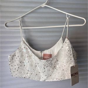 Show Me Your Mumu Love Letter Top Embellished Tulle Floral